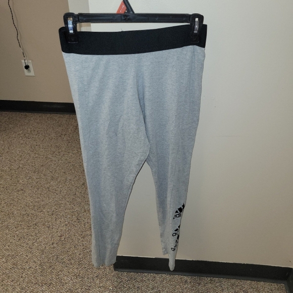 Stretchy Black Band Addias Workout Leggings/Pants - Picture 1 of 3